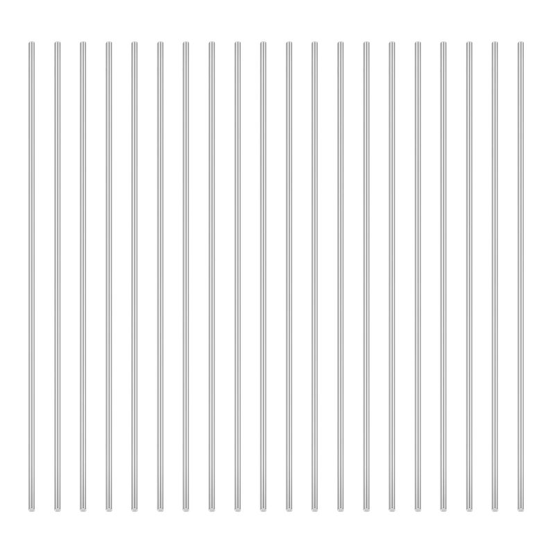 DYWISHKEY 20 Pieces 2.0mm x 100mm Aluminum Rods, Metal Solid Shaft Rods, Lathe Bar Stock for DIY Craft Making - Image 1